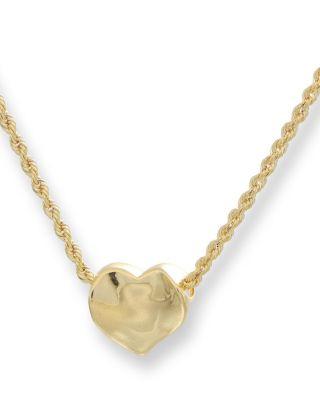 Wavy Heart Rope Link Slider Pendant Necklace in 14K Yellow Gold by BLOOMINGDALE'S FINE COLLECTION