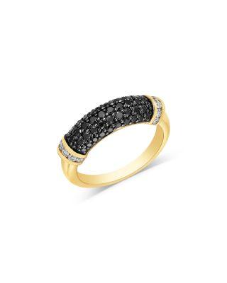 White & Black Diamond Band in 14K Yellow Gold by BLOOMINGDALE'S FINE COLLECTION