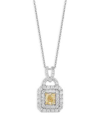 White & Yellow Diamond Pendant Necklace in 14K White & Yellow Gold by BLOOMINGDALE'S FINE COLLECTION