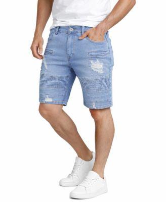 Men’s Stretch Slim-Fit Casual Denim Shorts by BLU ROCK