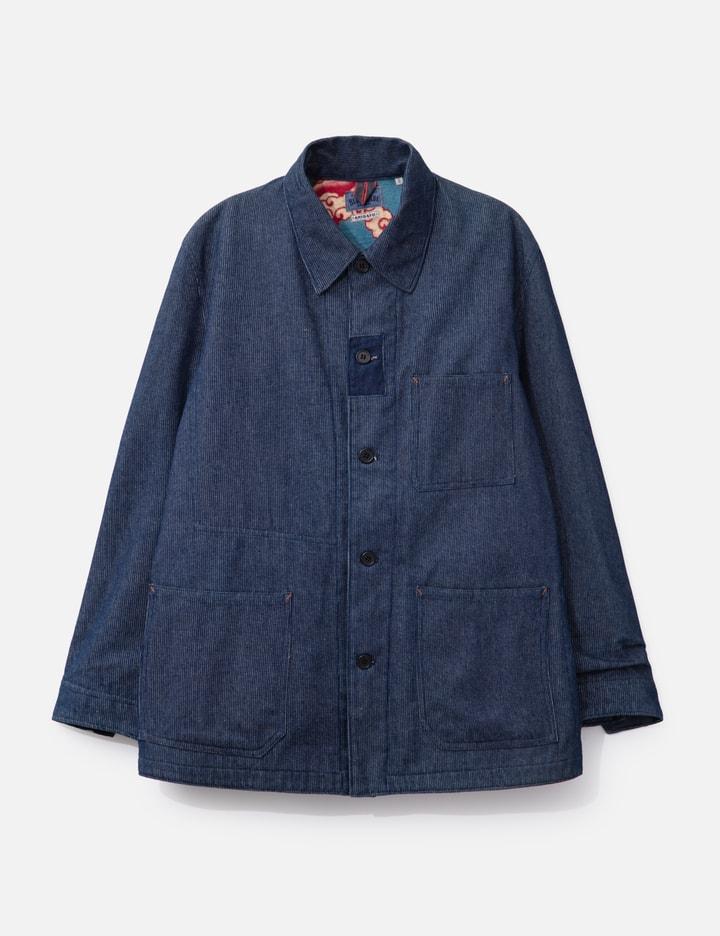 Blanket Lined Denim Work Jacket by BLUE BLUE JAPAN