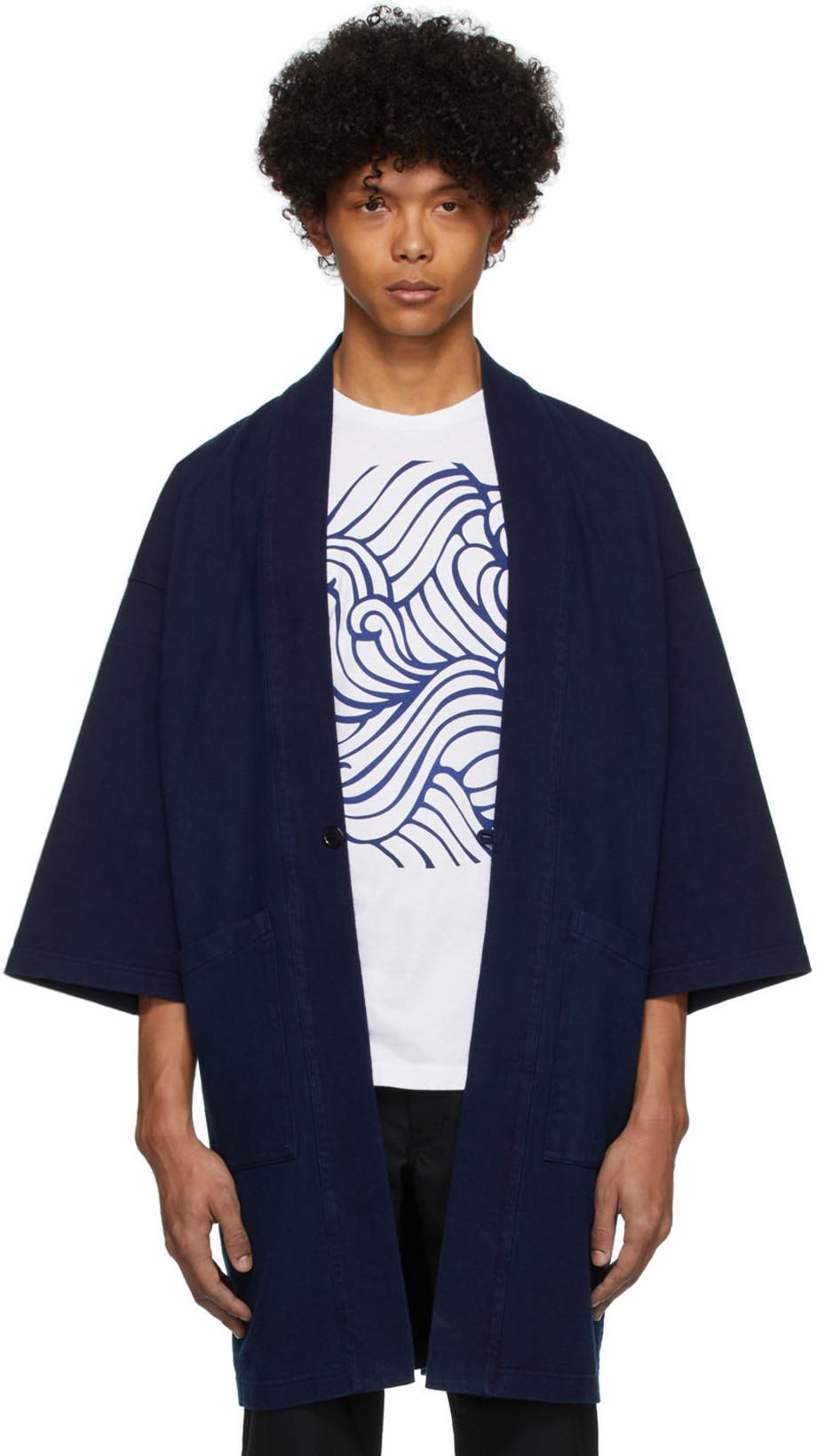 Blue Firm Jersey Hanten Jacket by BLUE BLUE JAPAN