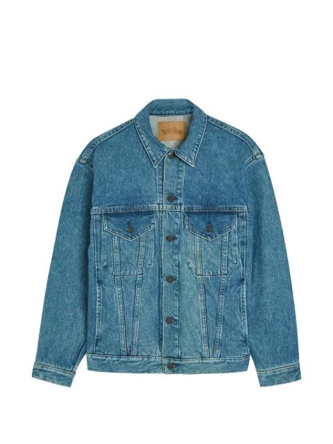 washed denim jacket by BLUE BLUE