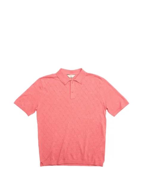 diamond-knit short-sleeve polo shirt by BLUE DE GENES