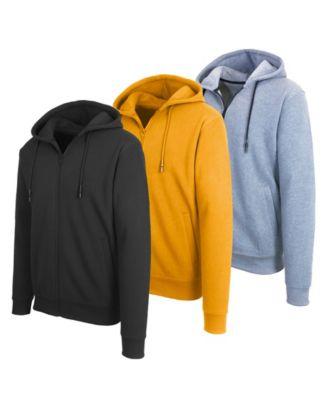 Men's Full Zip Hooded Sweatshirt, 3-Pack by BLUE ICE