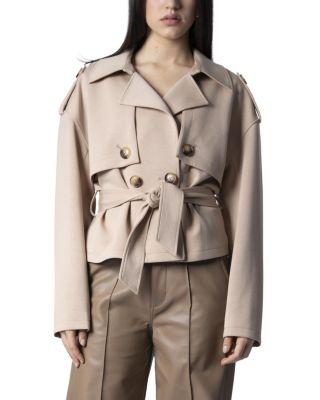 Charli Cropped Scuba Trench by BLUE REVIVAL