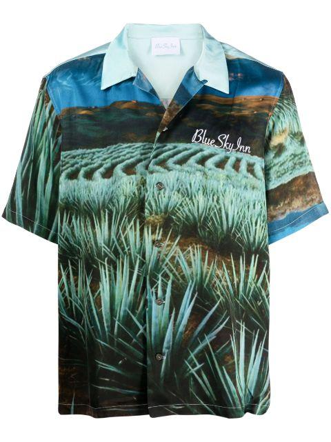 Agave graphic-print shirt by BLUE SKY INN