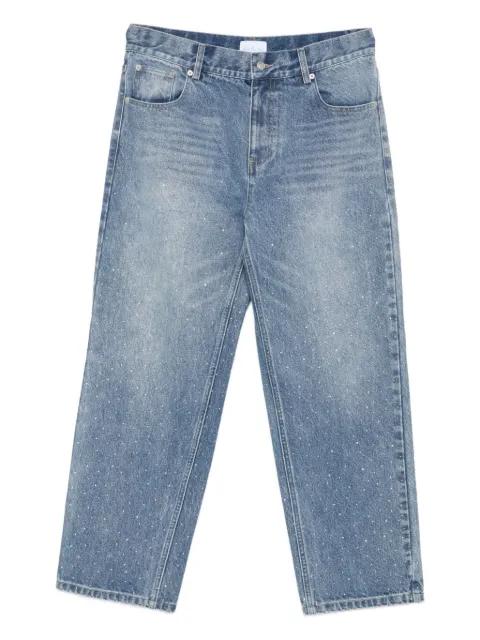 embellished denim straight-leg jeans by BLUE SKY INN