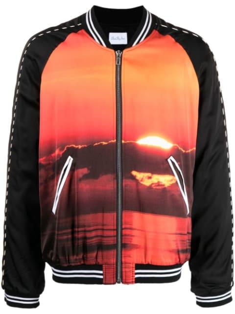 graphic-print bomber jacket by BLUE SKY INN
