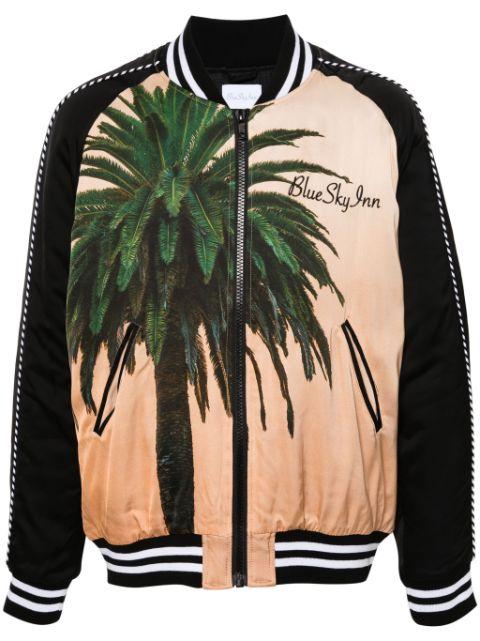 graphic-print bomber jacket by BLUE SKY INN