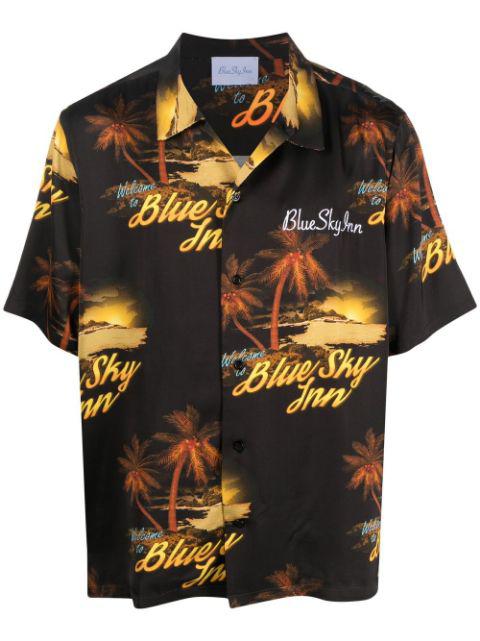 graphic-print short-sleeve shirt by BLUE SKY INN