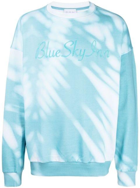 logo-embroidered cotton sweatshirt by BLUE SKY INN