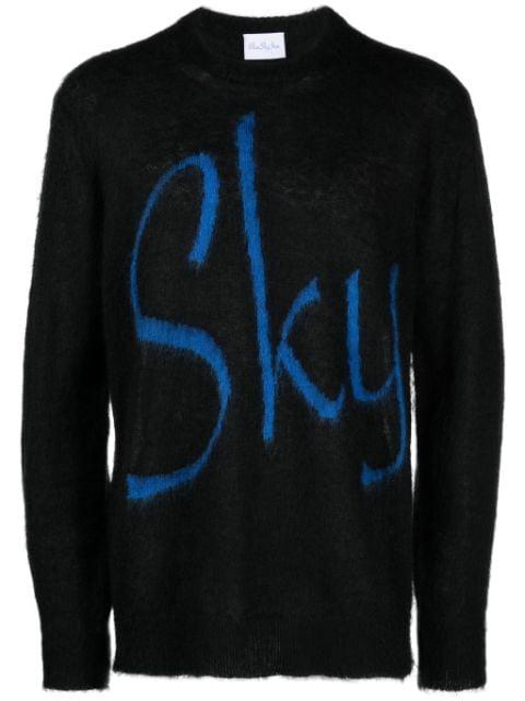 logo-print crew-neck jumper by BLUE SKY INN