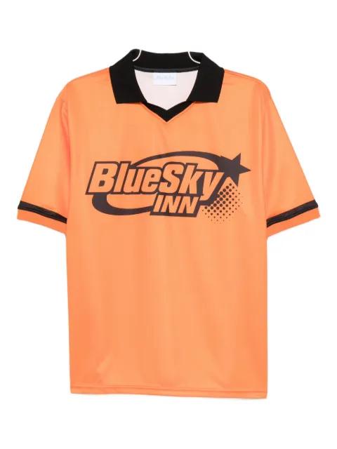 logo-print soccer T-shirt by BLUE SKY INN
