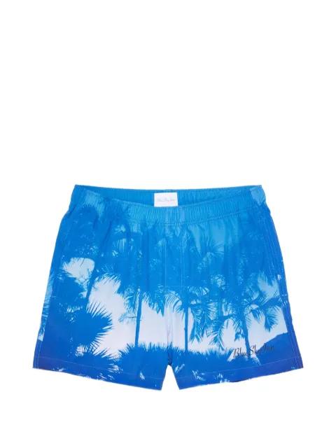 palm print swim shorts by BLUE SKY INN