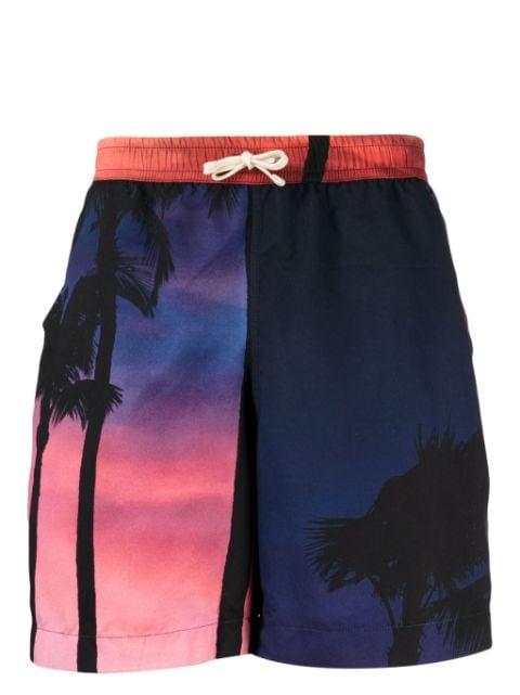 palm-tree print shorts by BLUE SKY INN