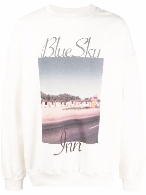 retro print logo sweatshirt by BLUE SKY INN