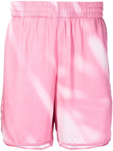 washed-print elasticated shorts by BLUE SKY INN