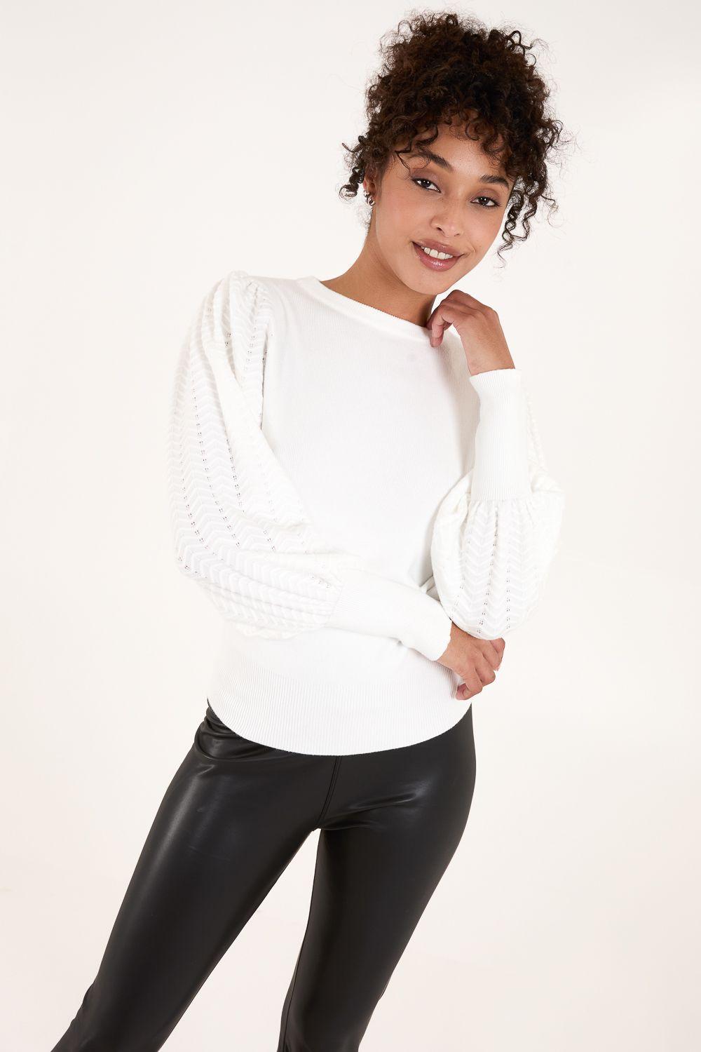 Balloon Sleeve Knit Jumper by BLUE VANILLA