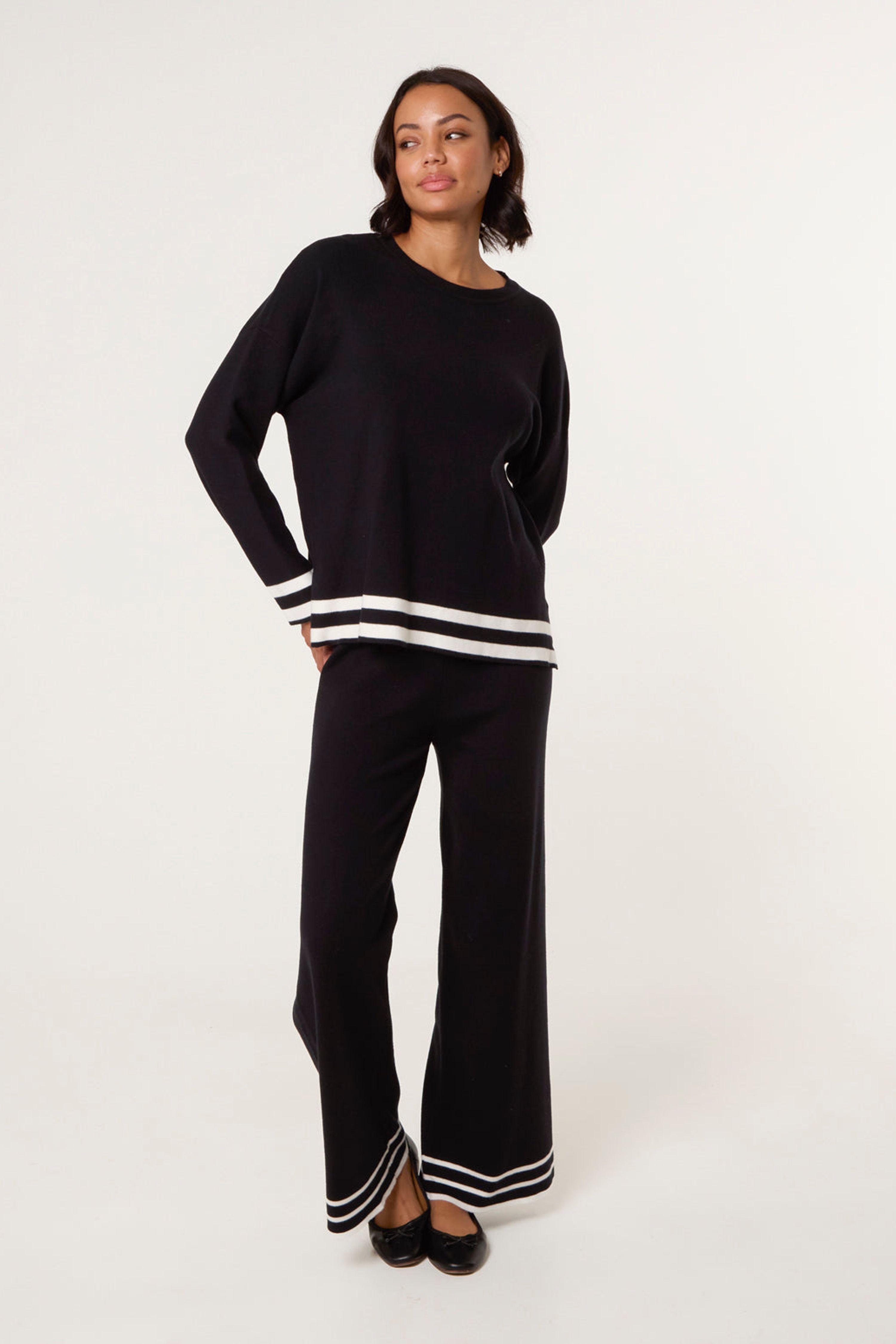 Black Contrast Colour Co- Ord Set by BLUE VANILLA