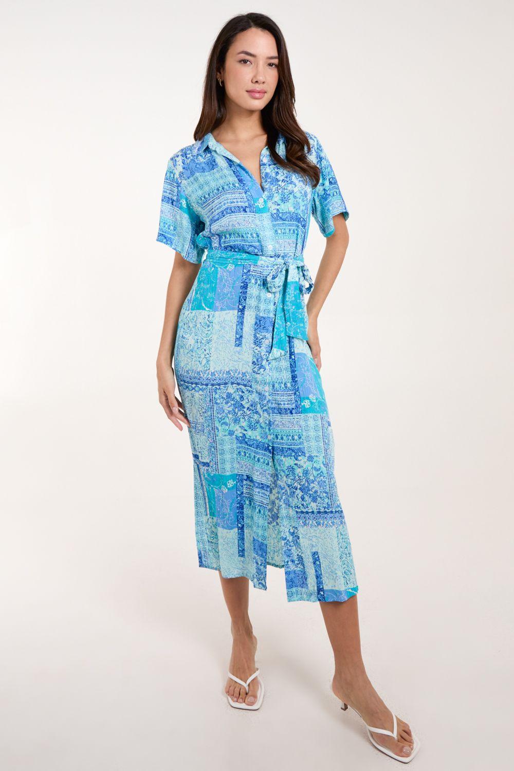 Button Through Shirt Dress by BLUE VANILLA