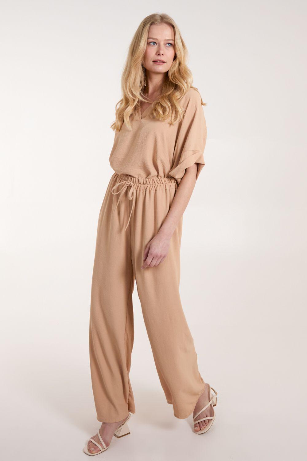 Drawstring Wide Leg Trousers by BLUE VANILLA