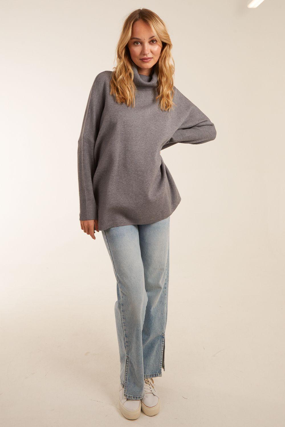 High Neck Boxy Jumper by BLUE VANILLA