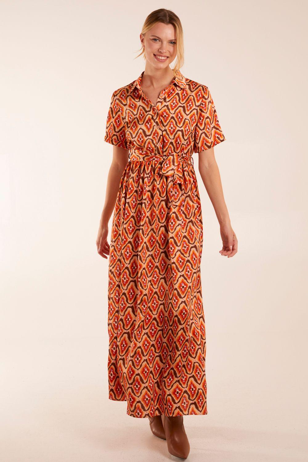 Maxi Shirt Belt Dress by BLUE VANILLA