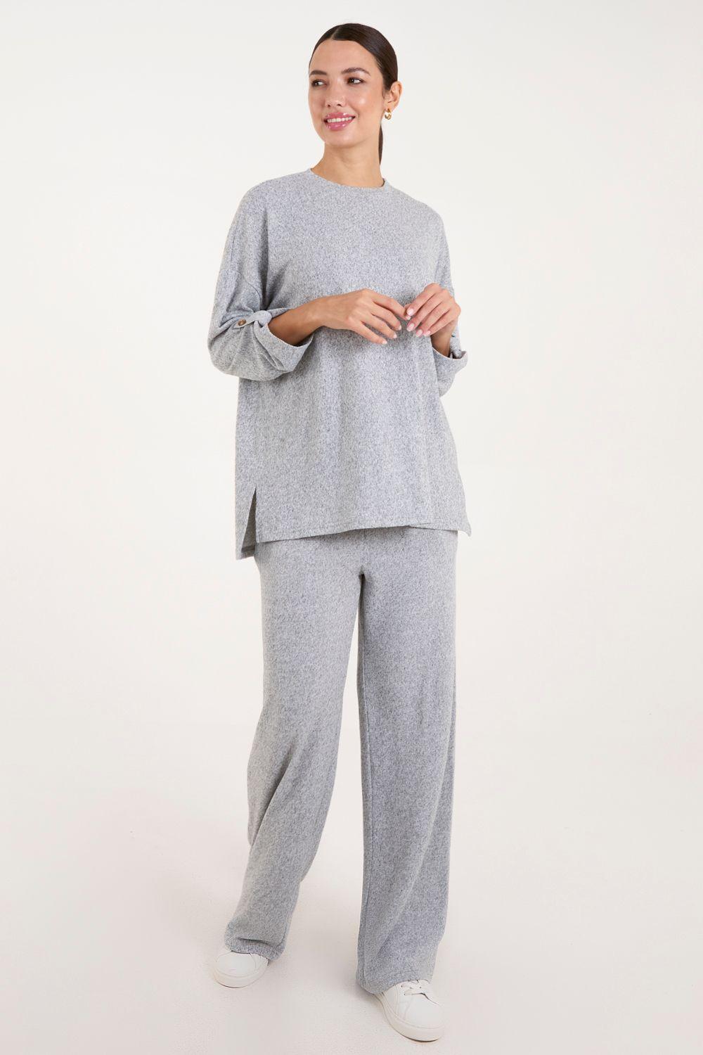 Oversized Wide Leg Loungewear Set by BLUE VANILLA