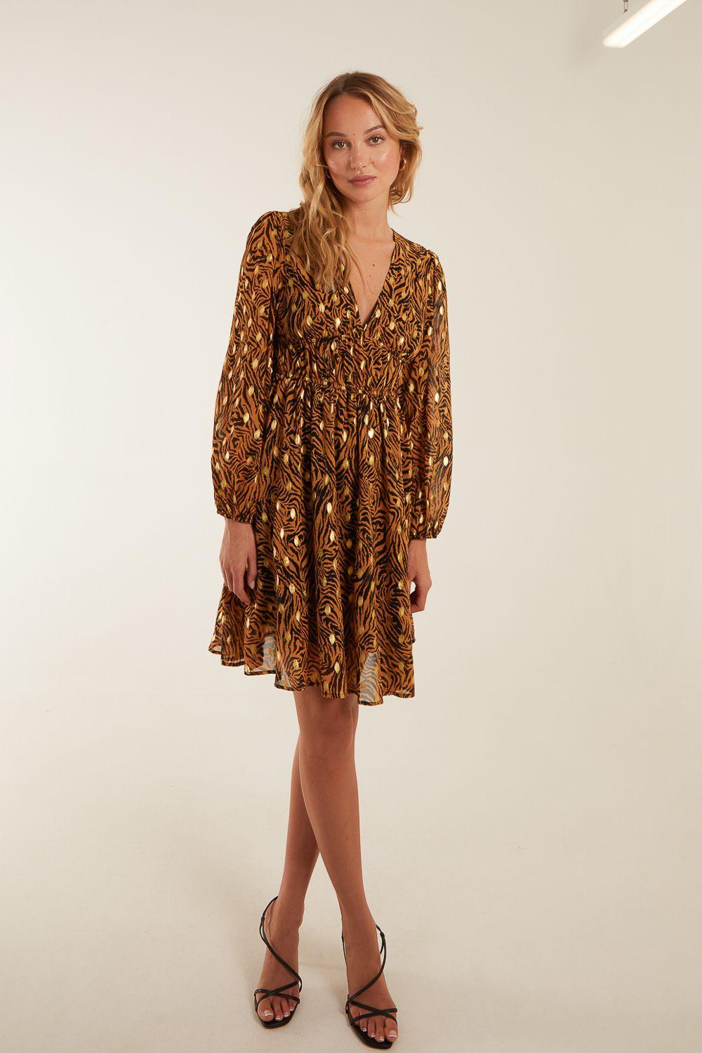 Shirred Waist Dress by BLUE VANILLA