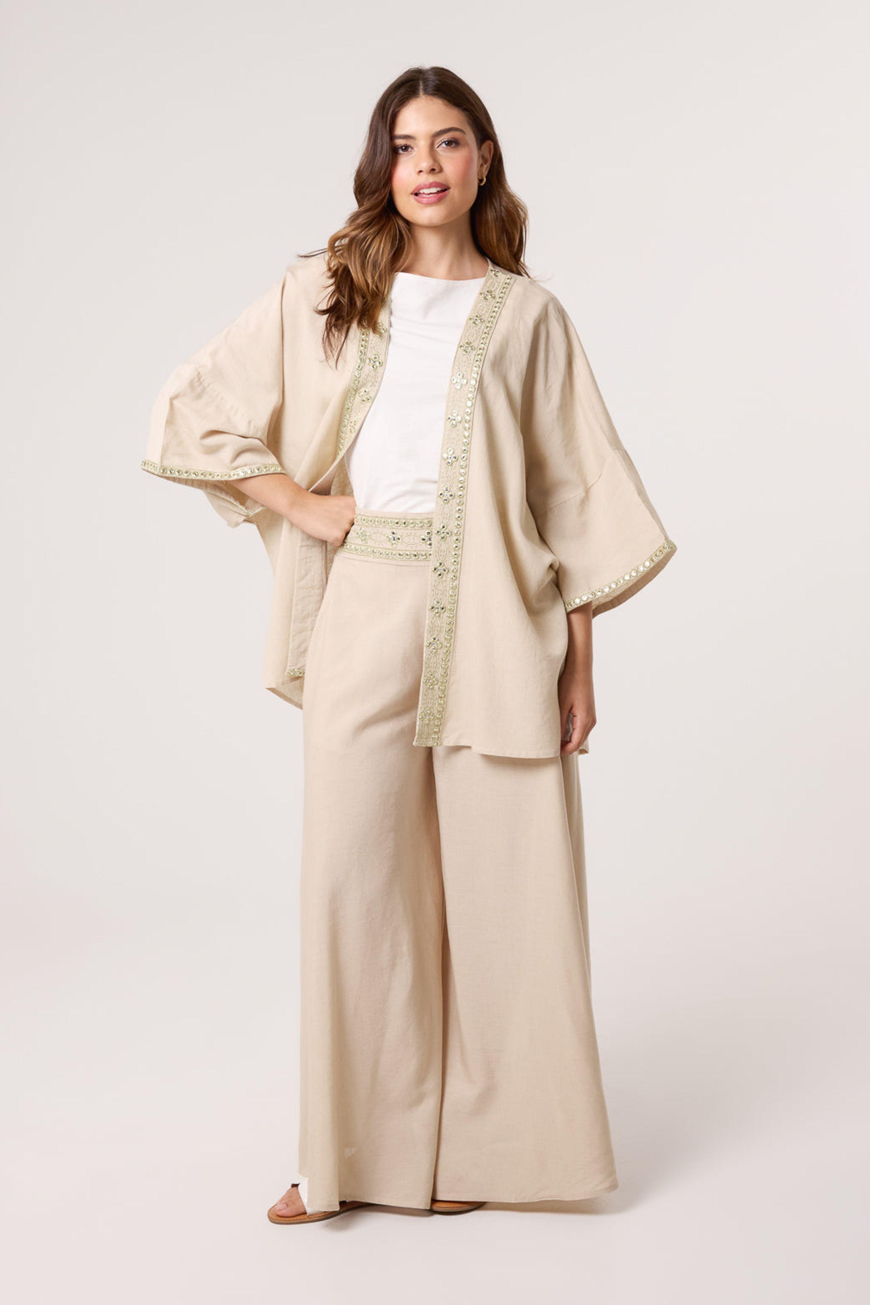 Stone Embellished Kimono by BLUE VANILLA