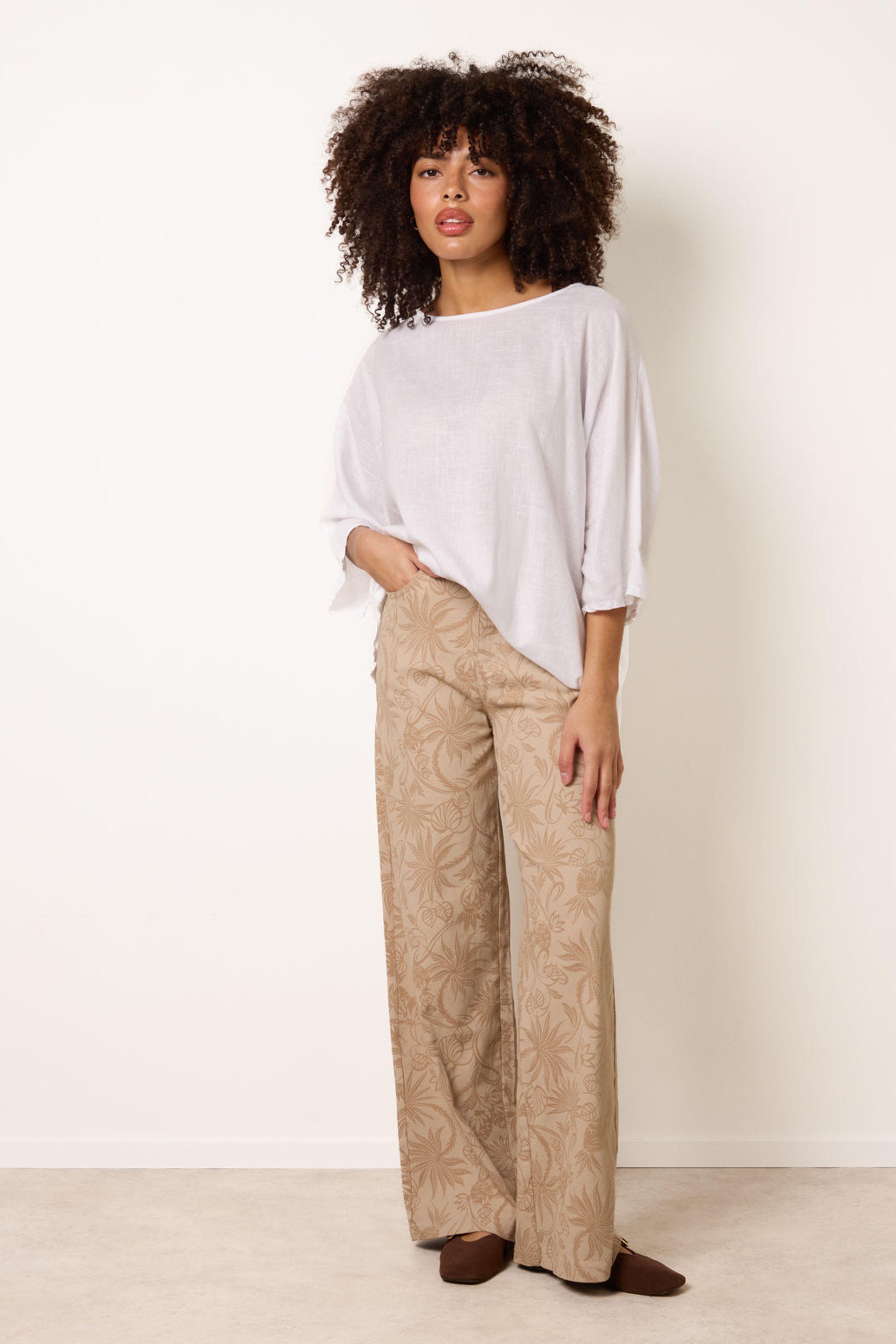 Stone Floral Printed Flared Jeans by BLUE VANILLA