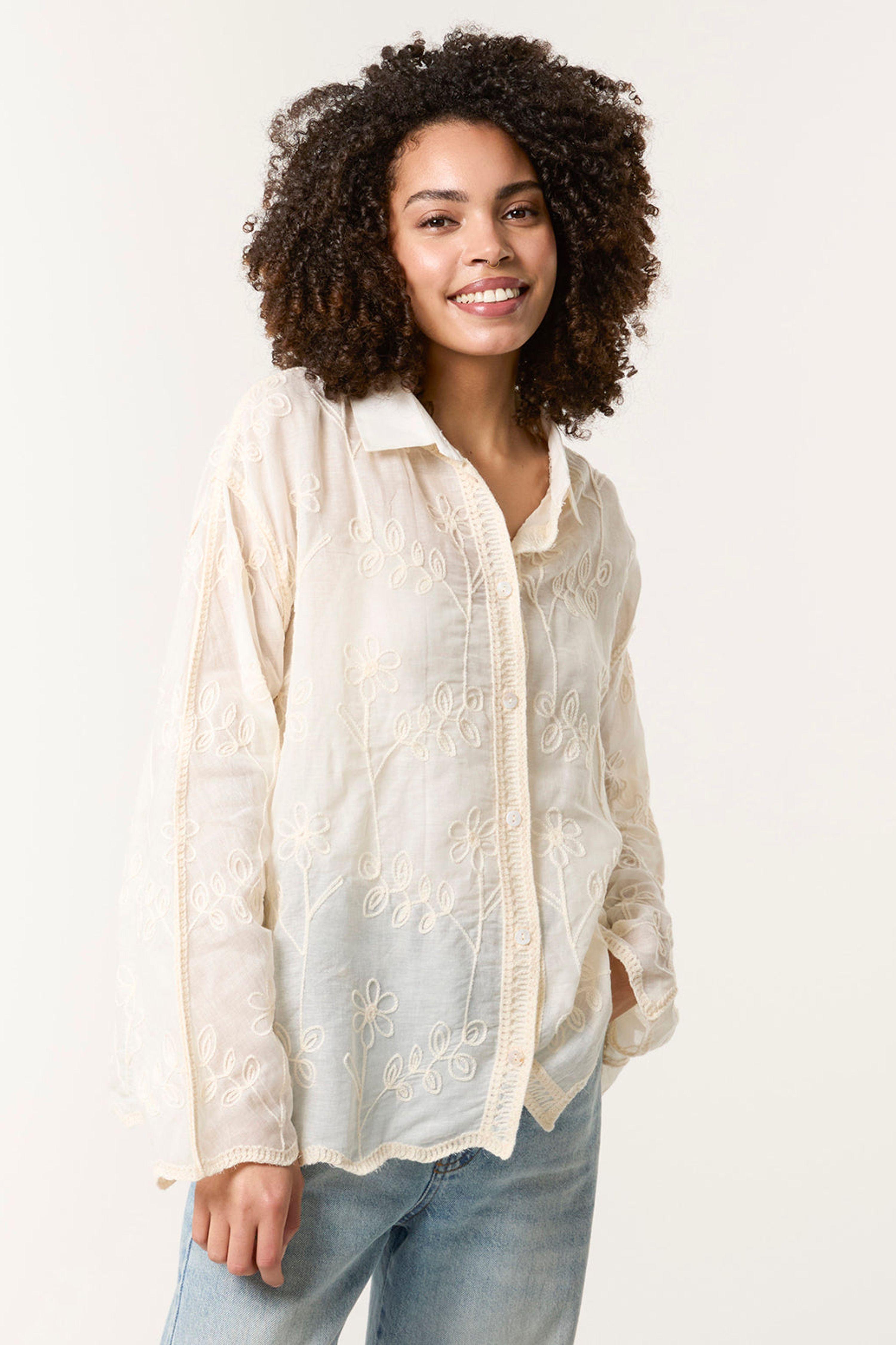 Stone Flower Print Shirt by BLUE VANILLA