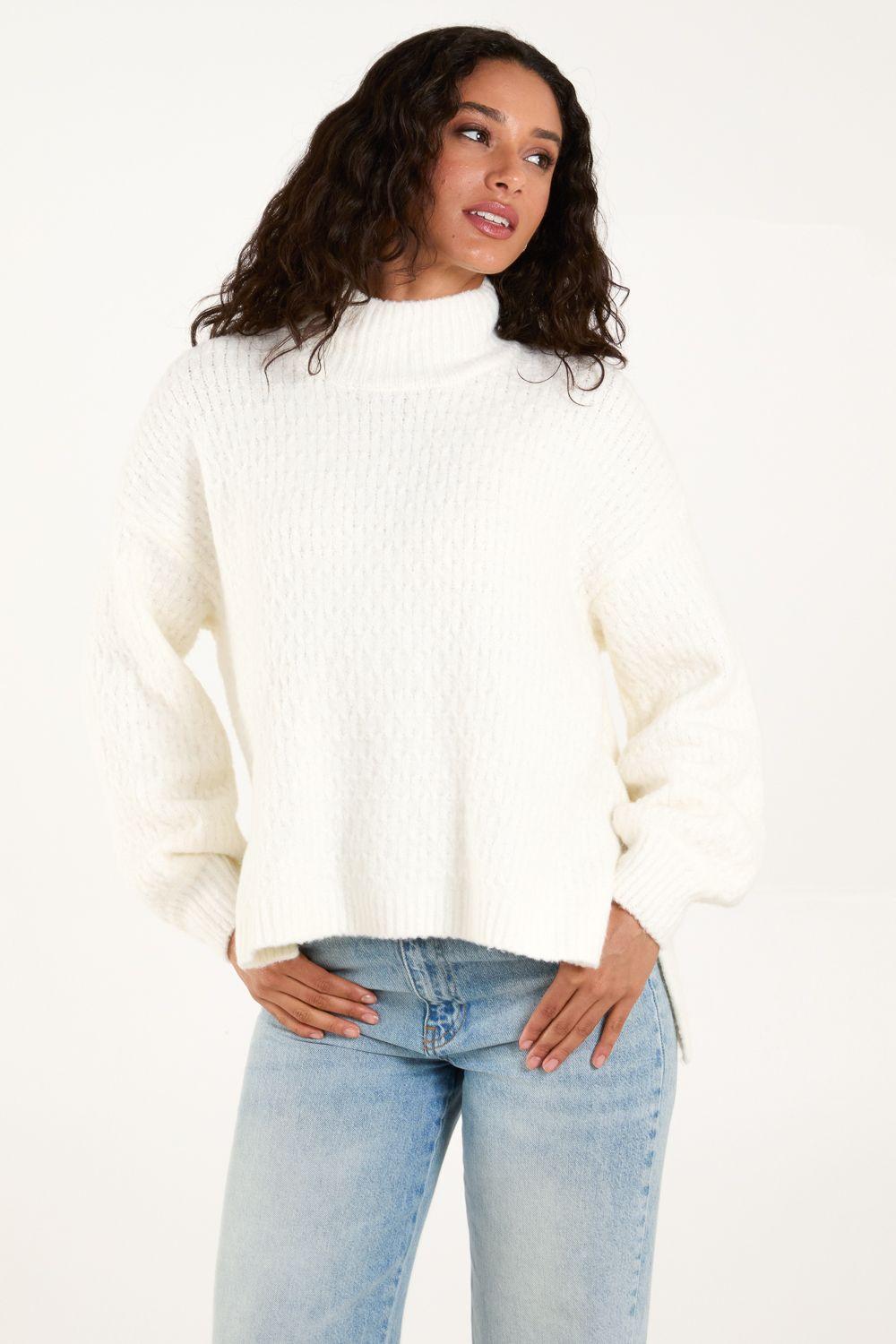 Textured High Neck Jumper by BLUE VANILLA