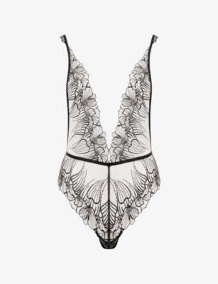Amarosa Floral-Embroidered Bodysuit by BLUEBELLA