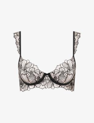 Amarosa Floral-Embroidered Lace Bra by BLUEBELLA