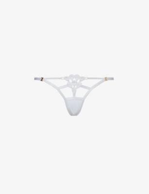 Aria cut-out mesh thong by BLUEBELLA