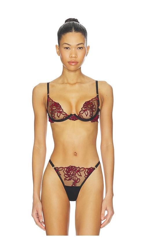 BLUEBELLA Malina Wired Bra in Black,Red by BLUEBELLA