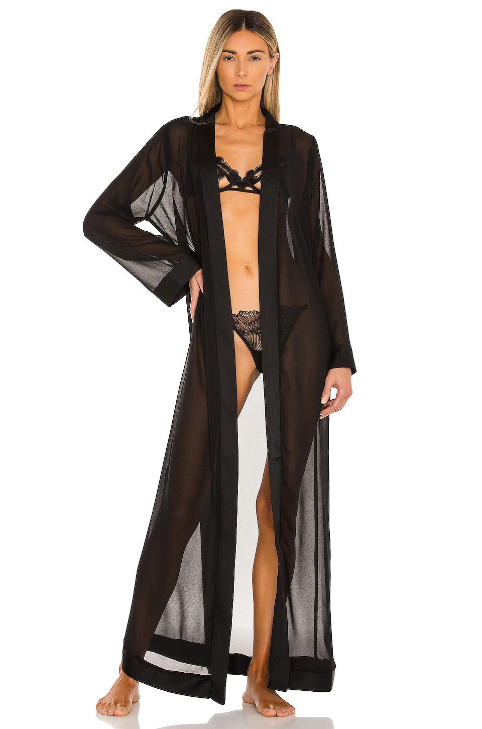 BLUEBELLA Marcella Long Kimono in Black by BLUEBELLA