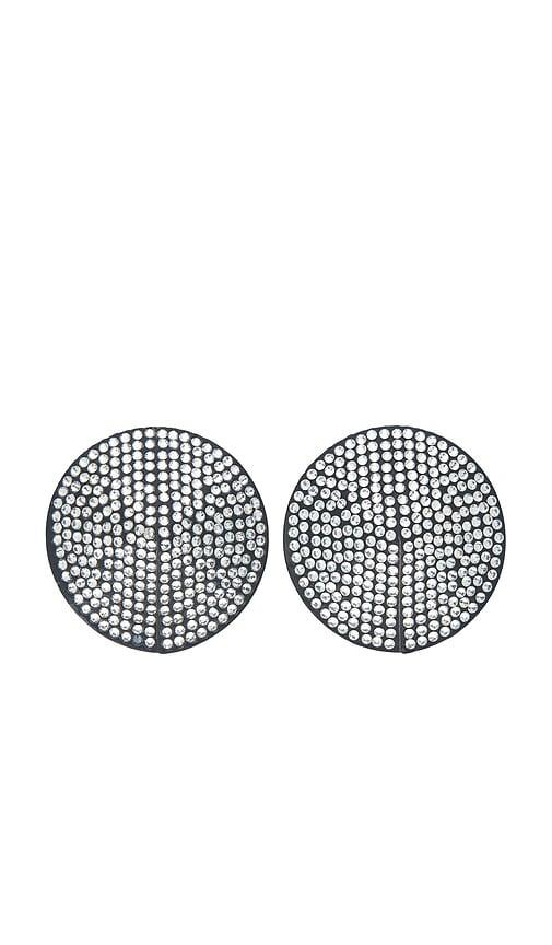 BLUEBELLA Zenn Nipple Pasties in Black,Metallic Silver by BLUEBELLA