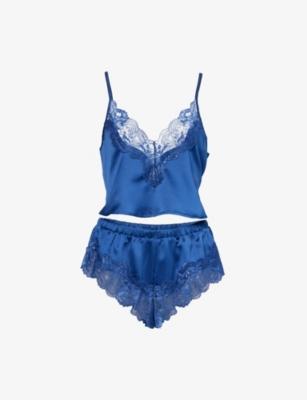 Isabella Luxury Embroidered Woven Pyjama Set by BLUEBELLA