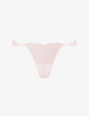Marabel Embroidered Sheer Lace Thong by BLUEBELLA