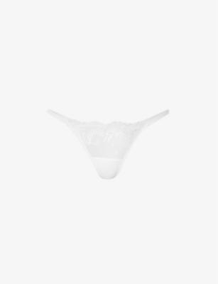 Marseille semi-sheer stretch-lace thong by BLUEBELLA
