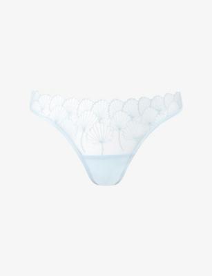 Vermont Embroidered-Lace Sheer Briefs by BLUEBELLA