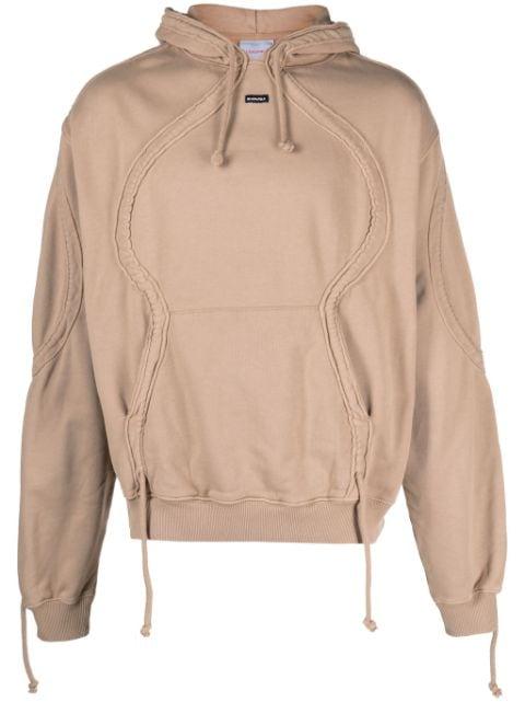 logo-patch cotton hoodie by BLUEMARBLE