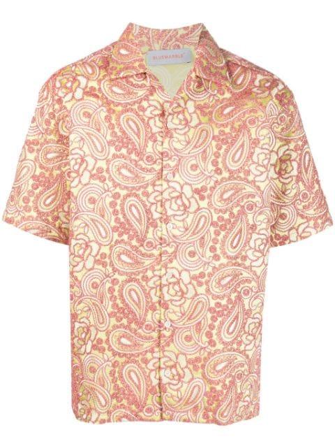 paisley-print short-sleeve shirt by BLUEMARBLE