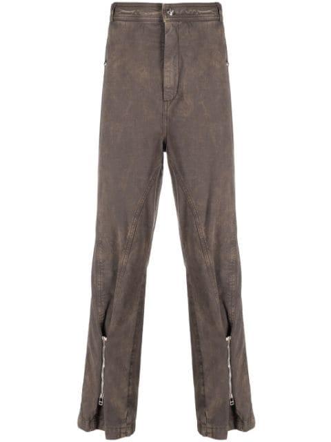 zip-detail straight-leg jeans by BLUEMARBLE