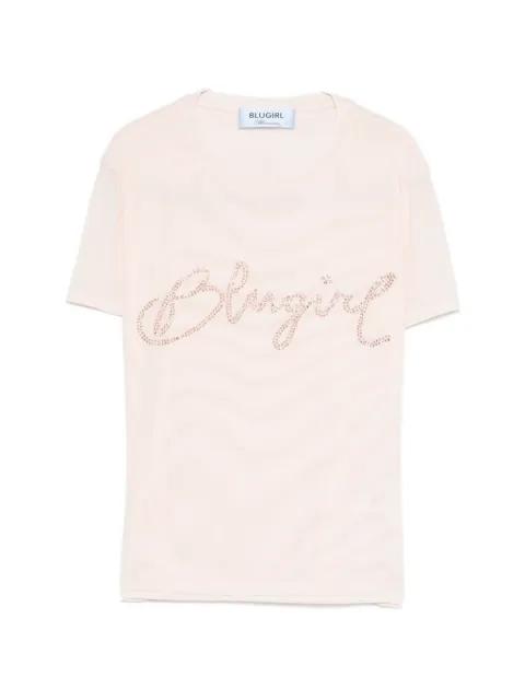 crystal-embellishment T-shirt by BLUGIRL