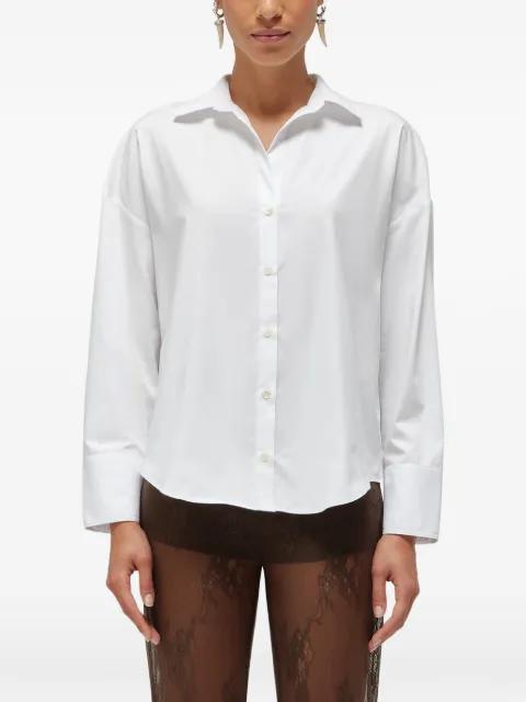 lace-panelled back-slit shirt by BLUGIRL