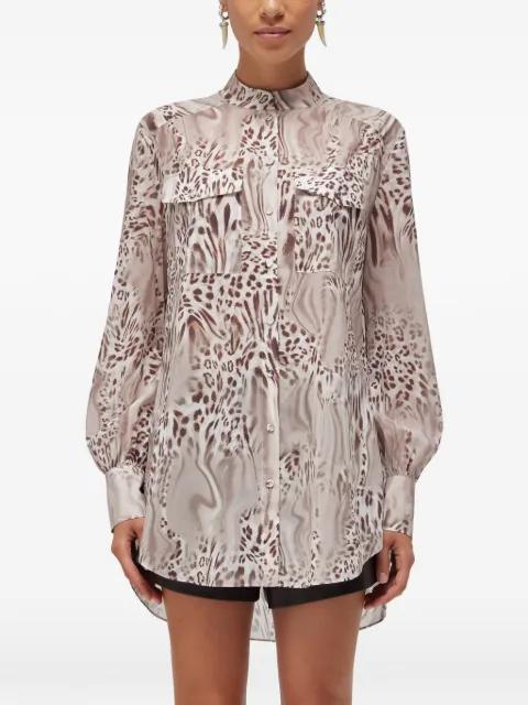 leopard-print button-down shirt by BLUGIRL